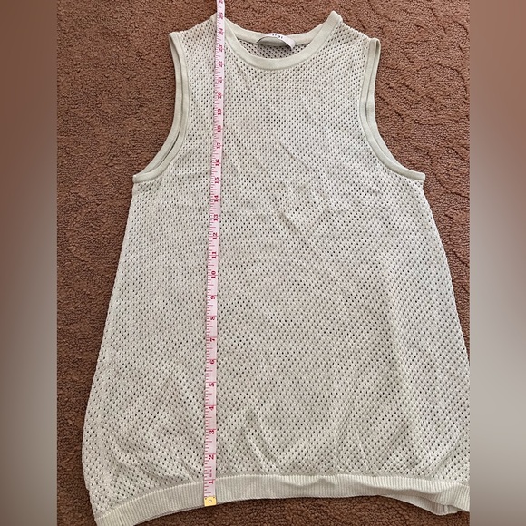 Tibi Green Crispy Viscose Mesh Tank Top - Picture 8 of 10
